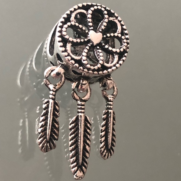 Dream catcher feathers charm pendant silver New! - Picture 5 of 5